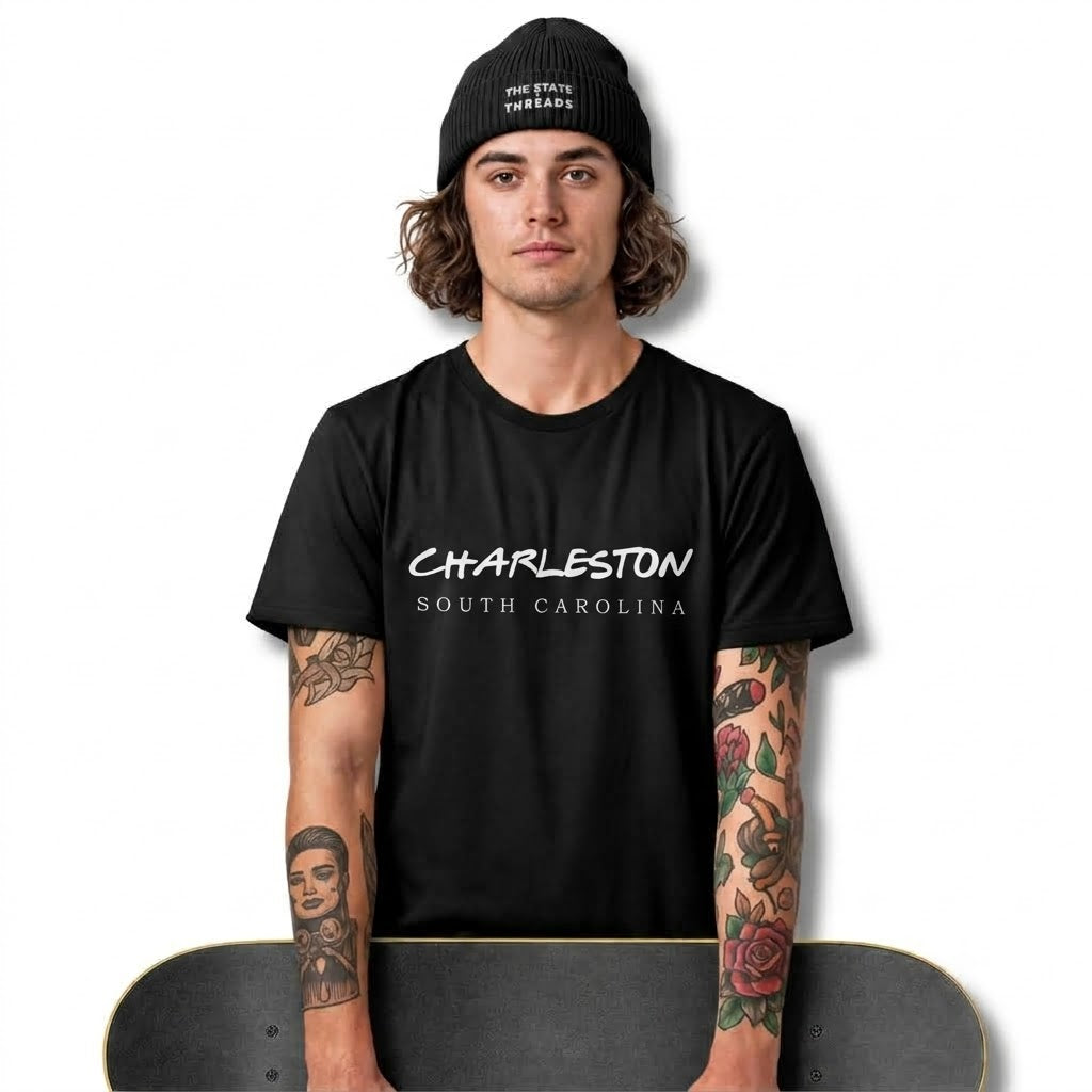 South Carolina Charleston Minimalist Vacation Typography Graphic Shirt