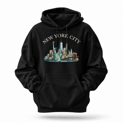 New York City Statue of Liberty Skyline Hoodie