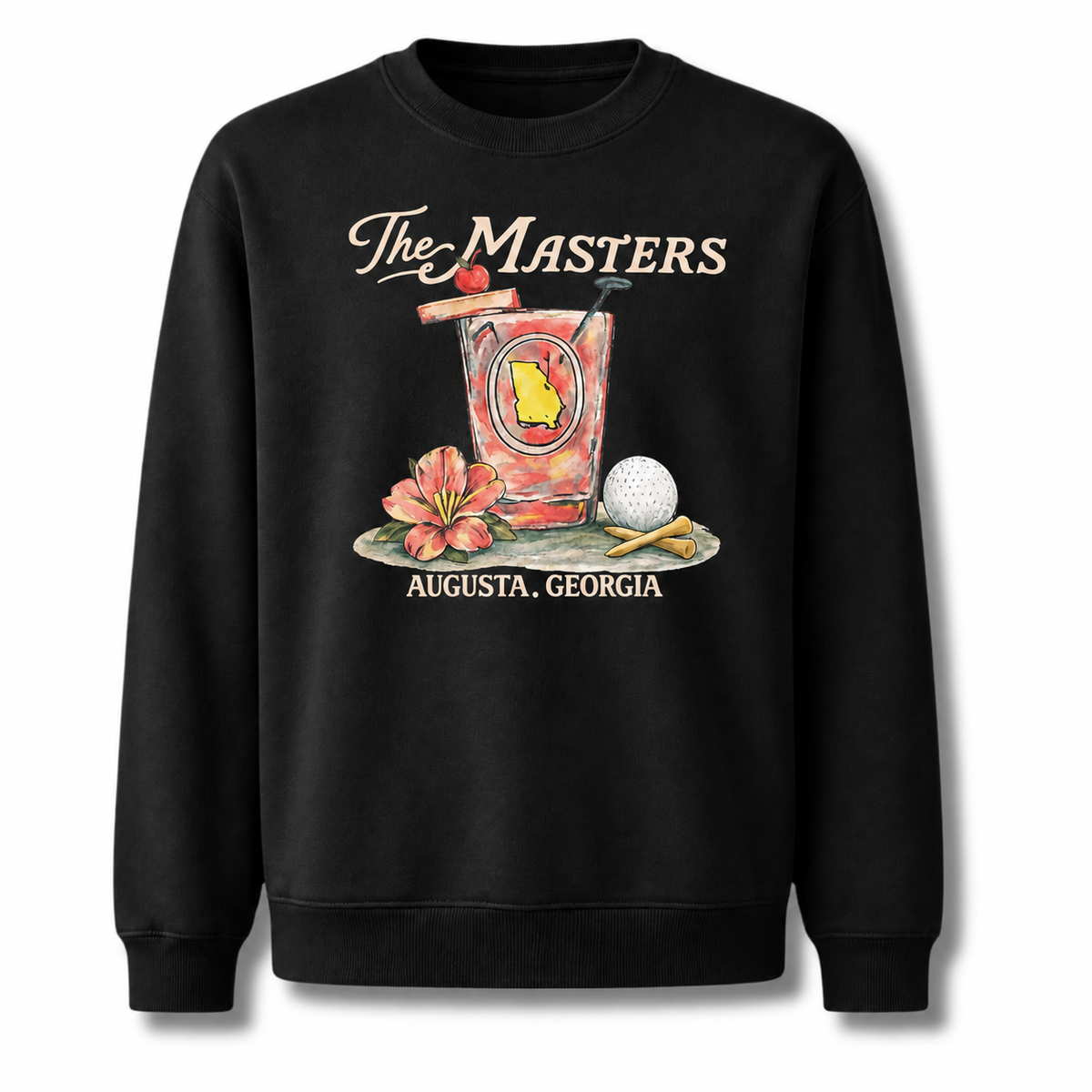 Augusta Georgia Masters Golf Tournament Azalea Sweatshirt - Black