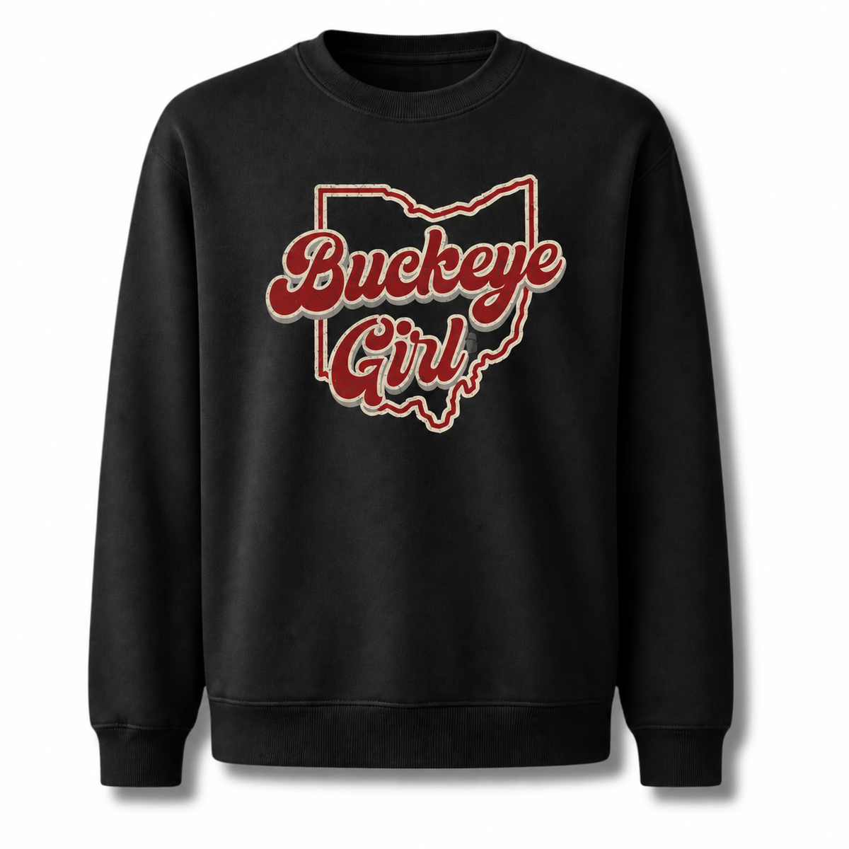 Buckeye Girl Ohio State Pride Vintage Sweatshirt - Black