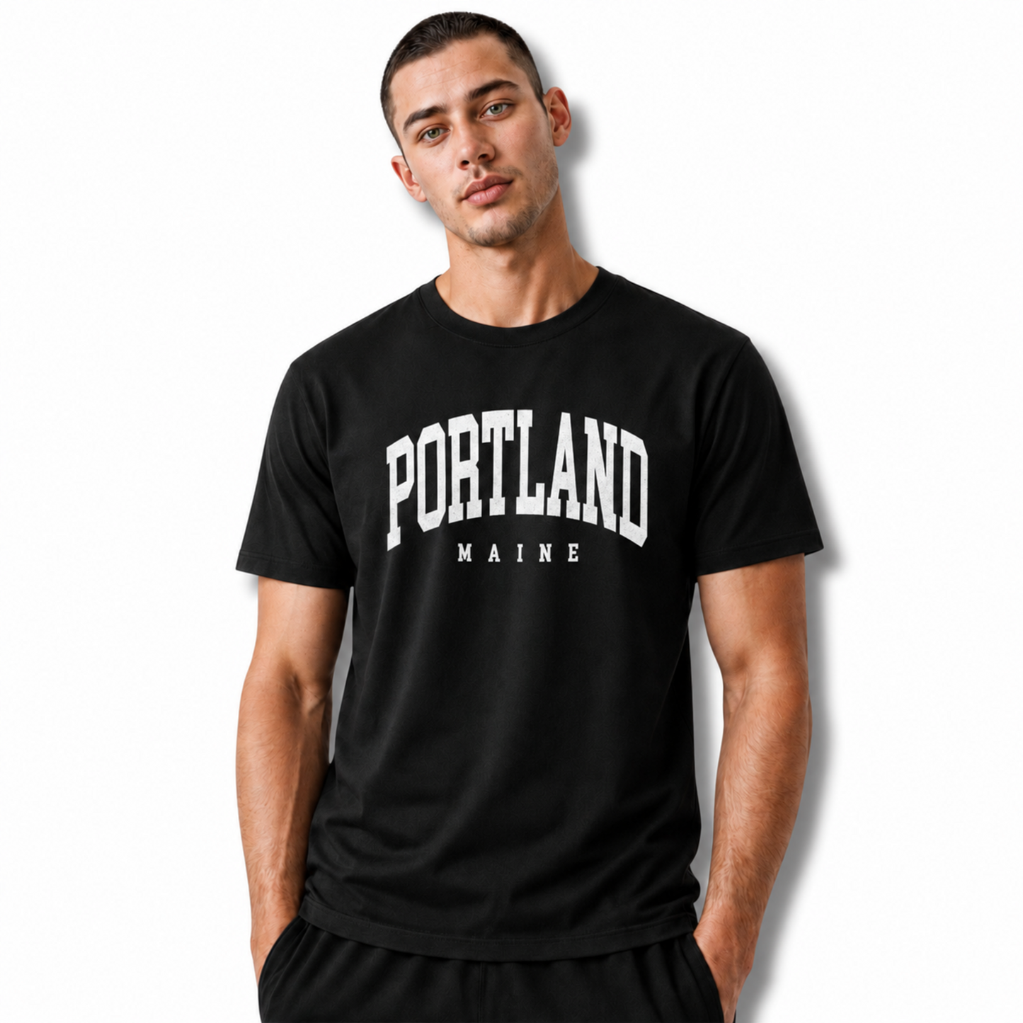 Portland Maine Vintage Varsity Style Shirt