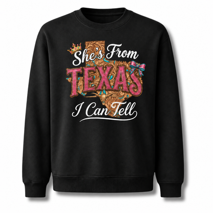 Texas Western Cowboy Boots Rodeo Vintage Heritage Sweatshirt - Black