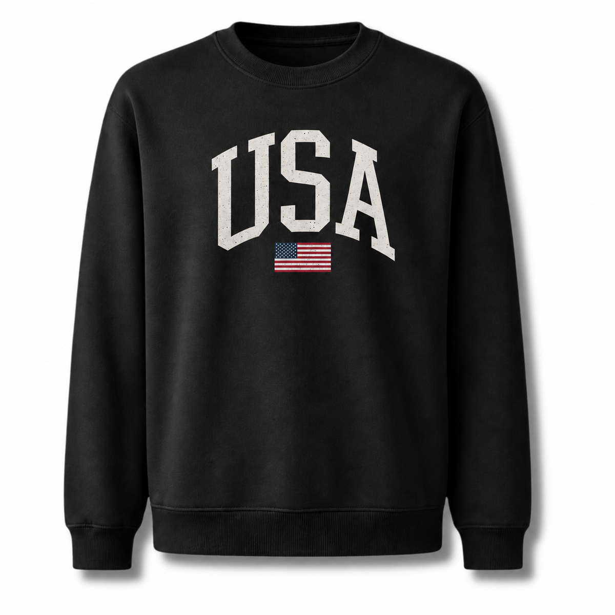 USA Arch Flag Minimalist Varsity Sweatshirt