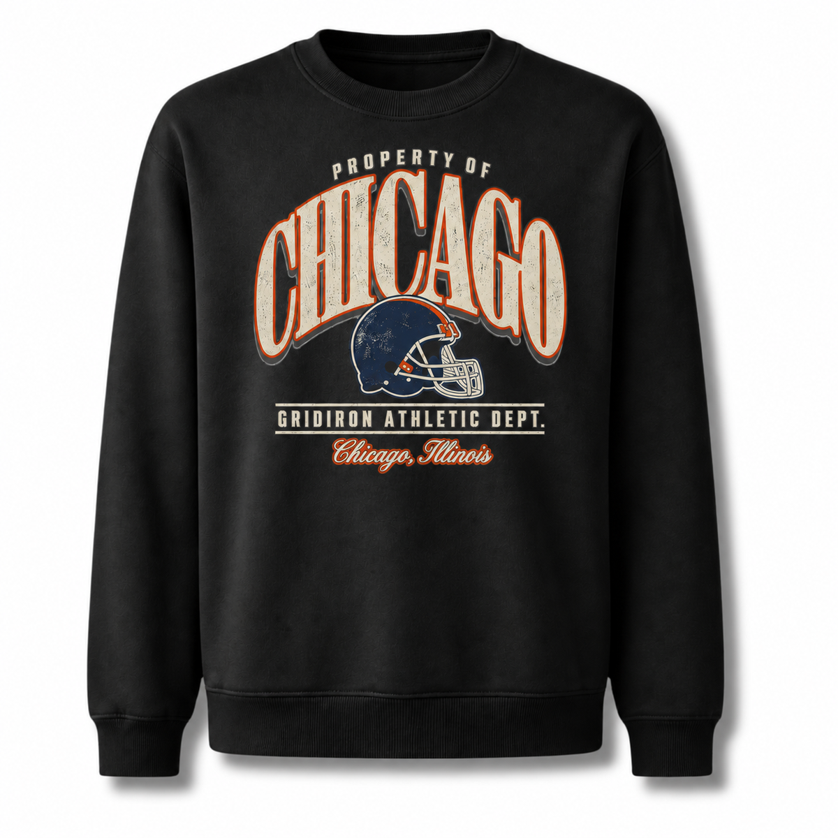 Chicago Vintage Seal Athletic Heritage Classic Sweatshirt - Black