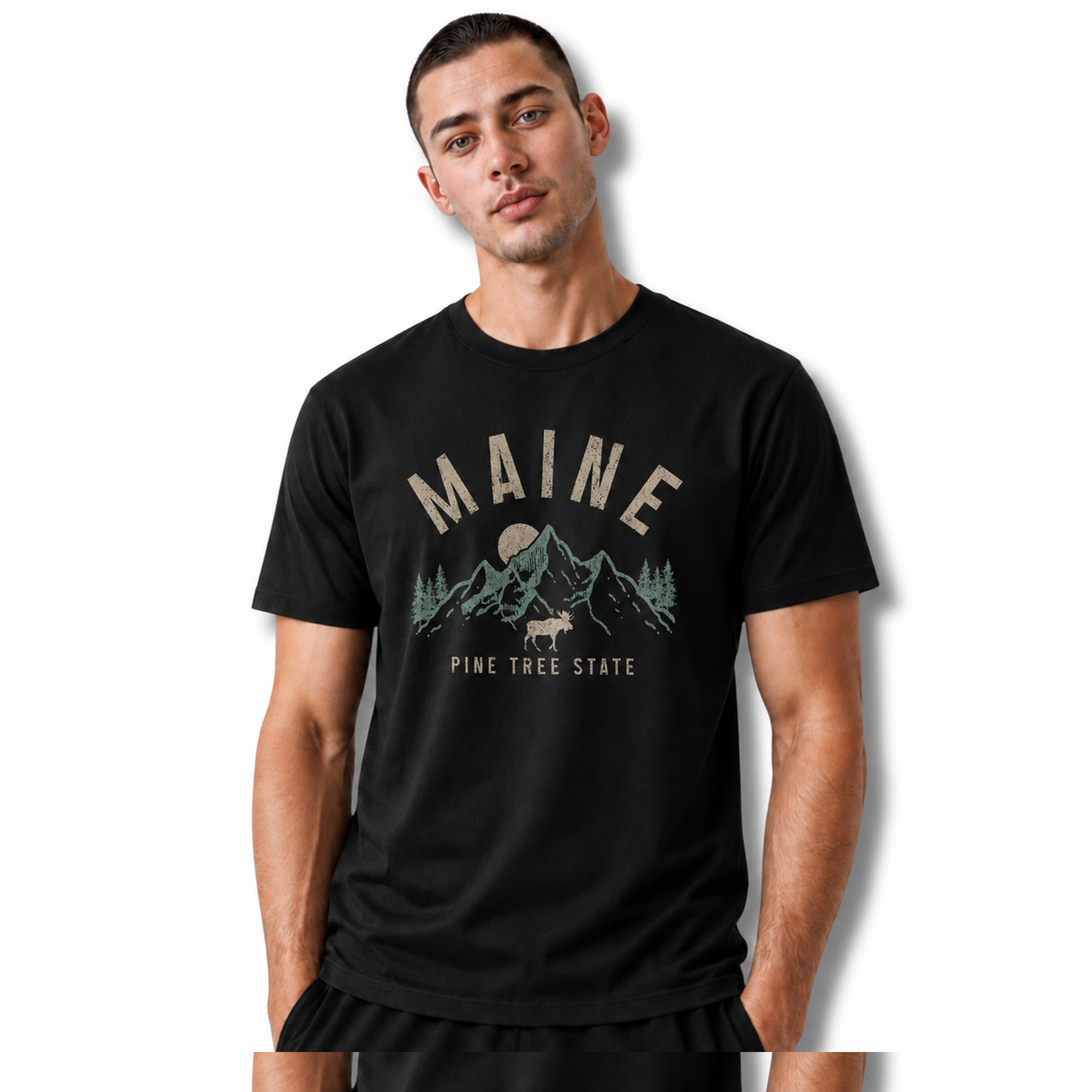 Maine Vintage Mountain Pine Tree State Shirt