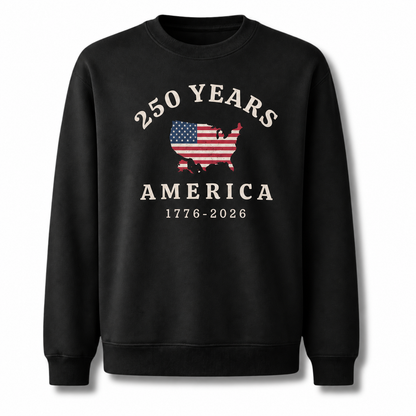 America 250 Years Map 1776 2026 Sweatshirt
