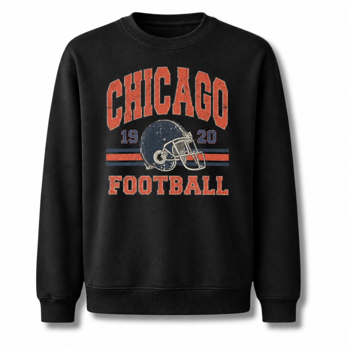 Chicago Football Gameday Retro Vintage Collegiate Sweatshirt - Black