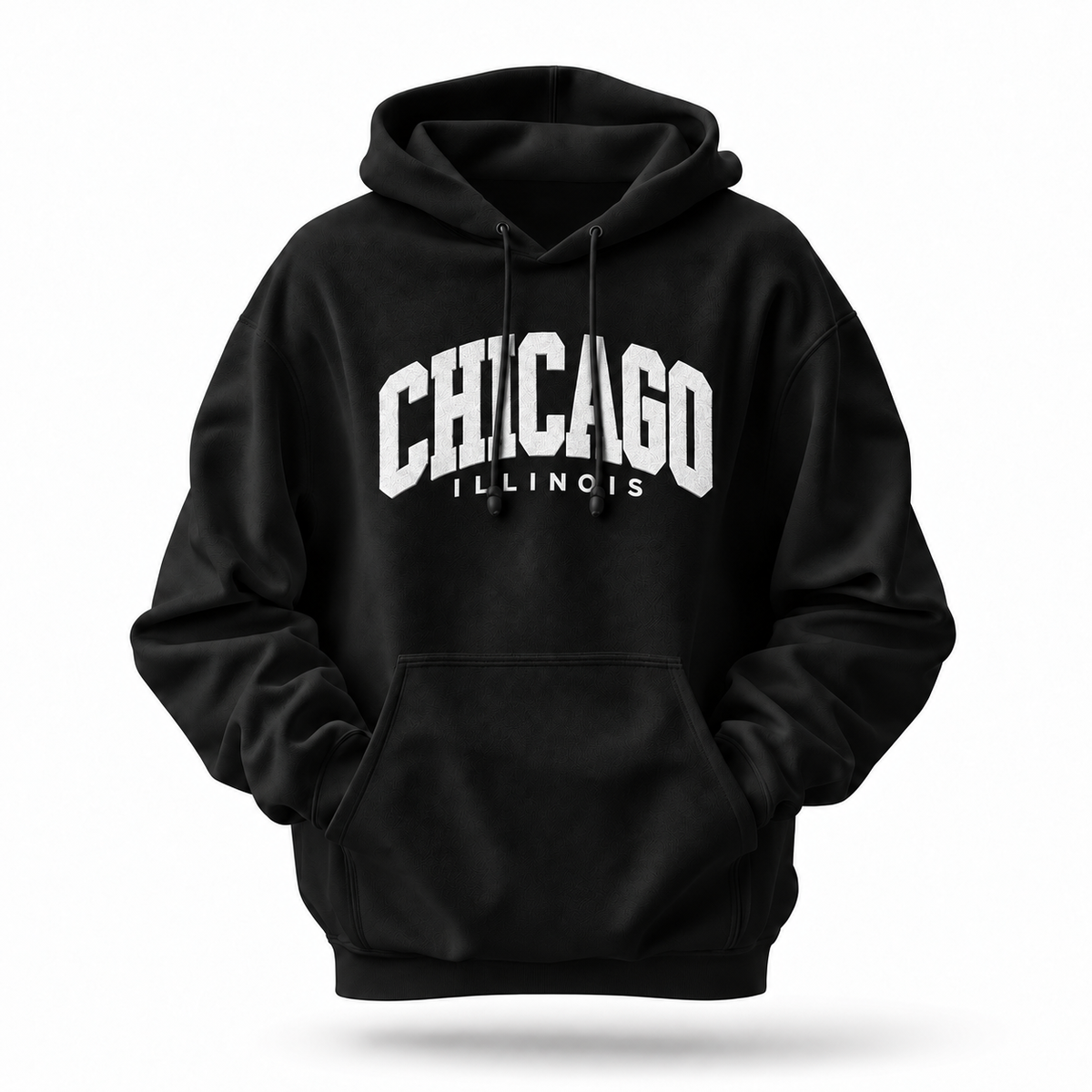 Chicago Illinois Varsity Arch Block Letters Hoodie
