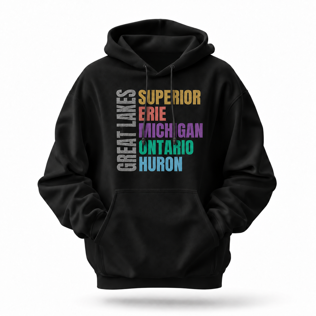 Great Lakes Superior Erie Michigan Ontario Huron Hoodie