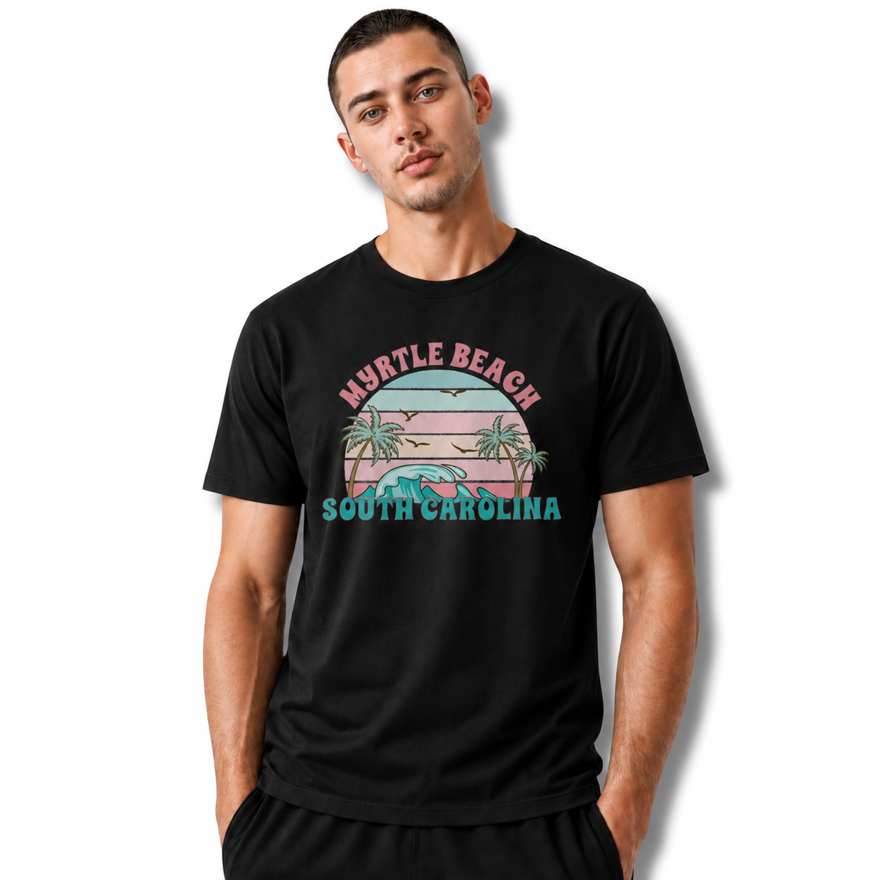Retro Myrtle Beach South Carolina Sunset Shirt