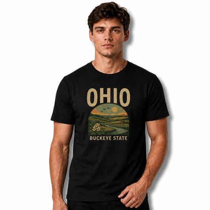 Ohio Buckeye State Vintage Landscape Scenic Shirt