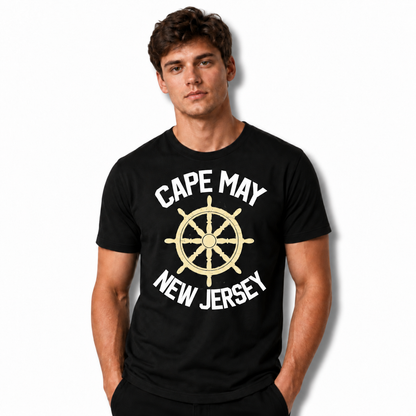 New Jersey Cape May Ship Wheel Nautical Shirt
