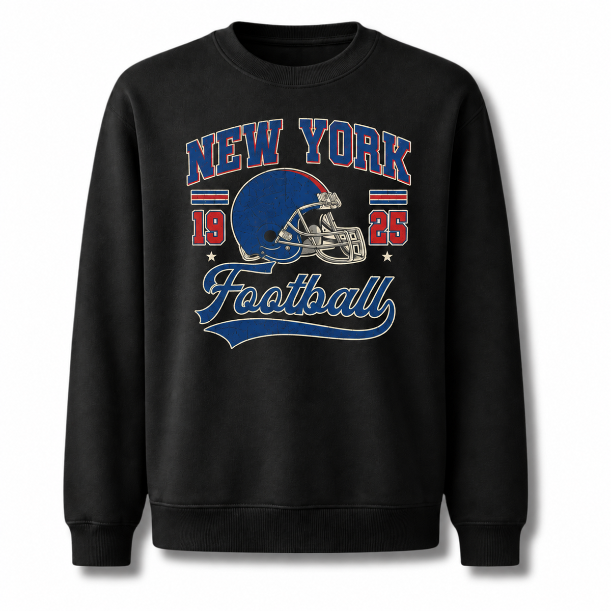 New York Football 1925 Vintage Athletic Gameday Sweatshirt - Black
