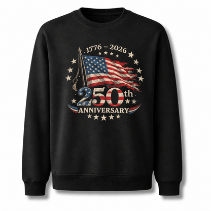 America 250th Anniversary 1776 2026 Flag Sweatshirt