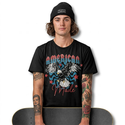 America Made Soaring Eagle Vintage Graphic Independence Shirt