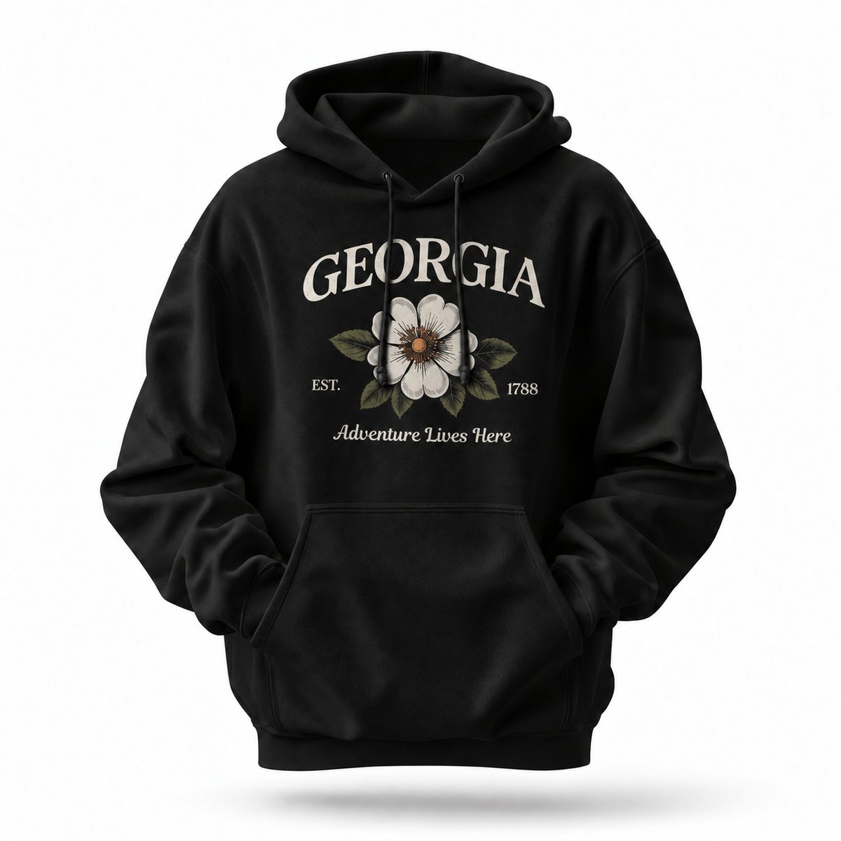 Georgia State Flower Adventure Lives Here Hoodie