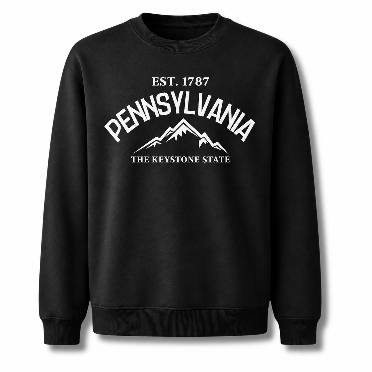 Pennsylvania Mountain Nature Outdoor Trail Vintage Sweatshirt - Black