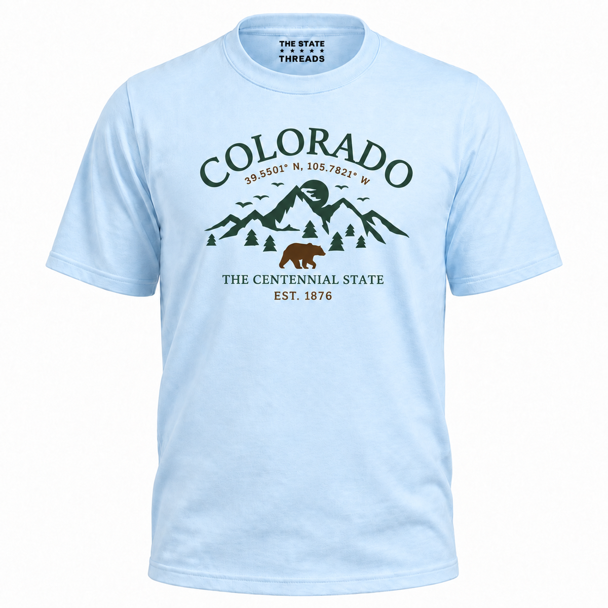 Colorado Centennial State Mountains Bear Graphic Shirt