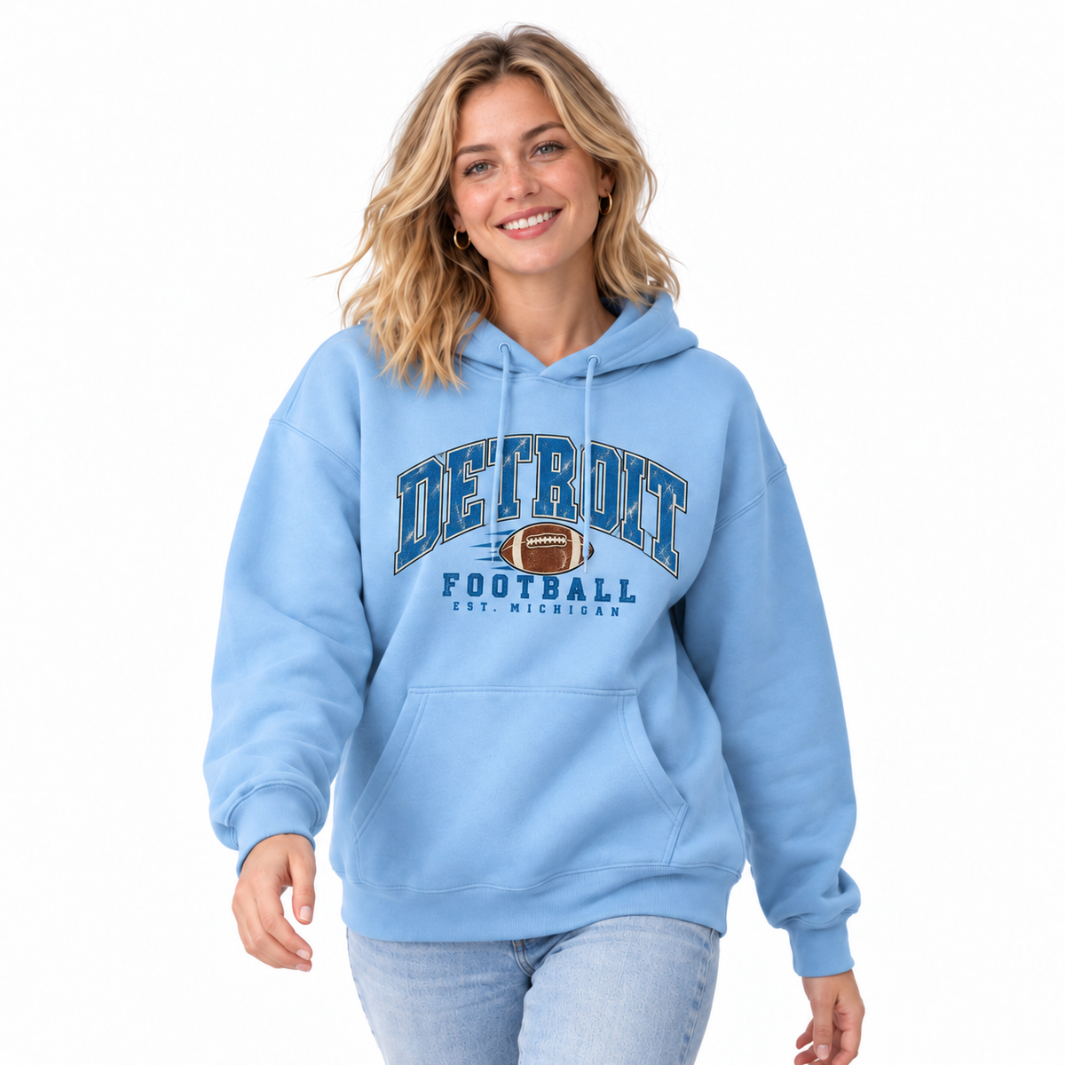 Detroit Football Est. Michigan Hoodie