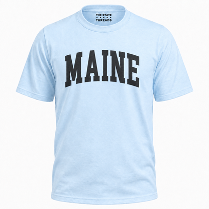 Maine Vintage Block Letter State Pride Shirt