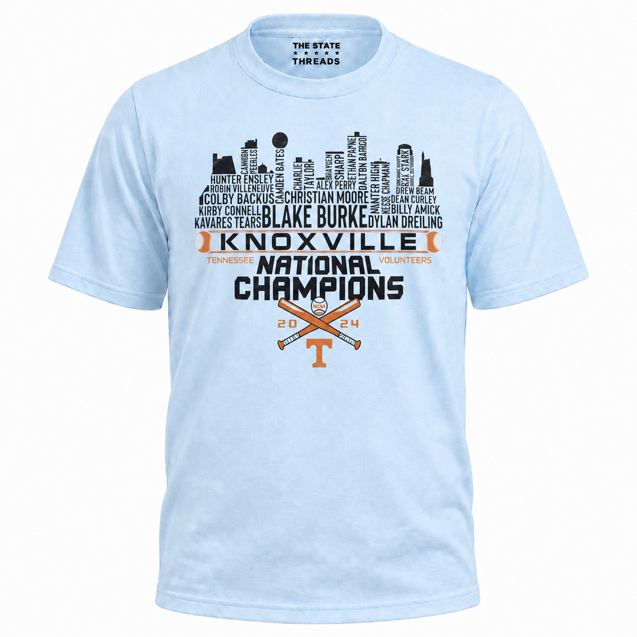 Tennessee Baseball 2024 National Champions Knoxville Skyline Shirt