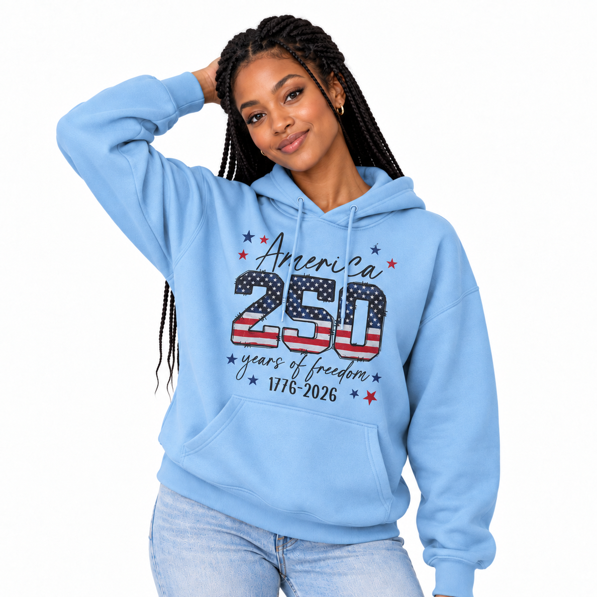America 250 Years Of Freedom 1776-2026 Hoodie