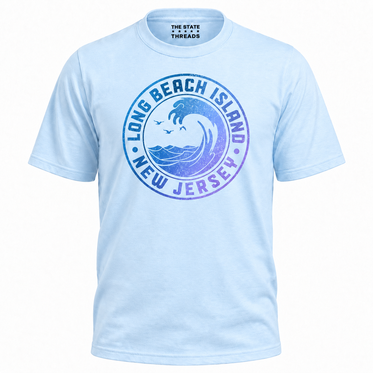 Long Beach Island New Jersey Ocean Wave Retro Shirt