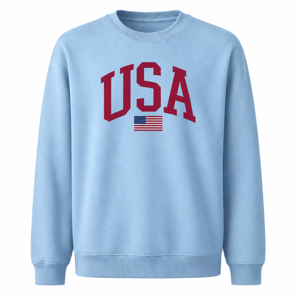 USA Arch Flag Minimalist Varsity Sweatshirt