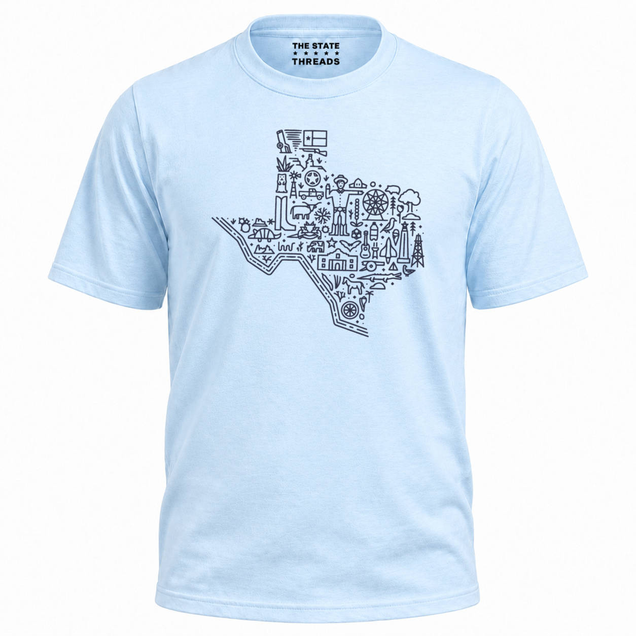 Texas Hand Drawn Map Line Art Shirt