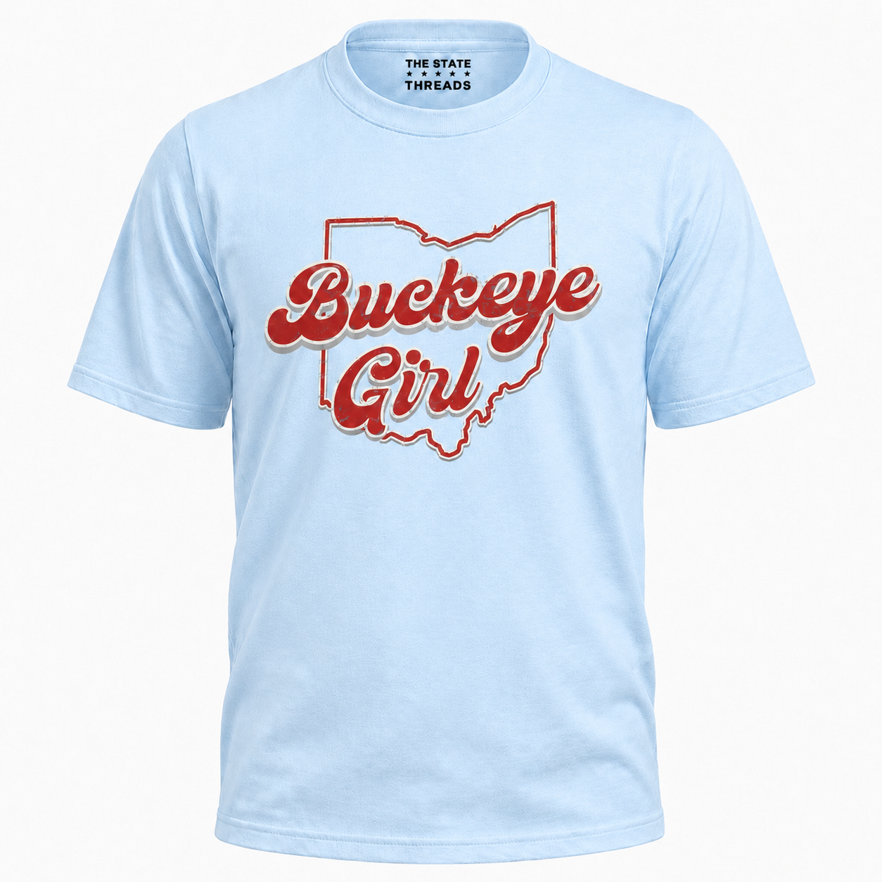 Ohio Buckeye Girl State Outline Pride Shirt