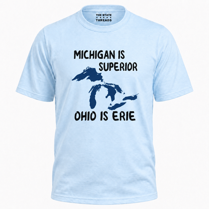 Michigan Is Superior Funny Great Lakes Shirt
