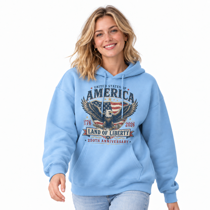 America Land Of Liberty 250th Anniversary Hoodie