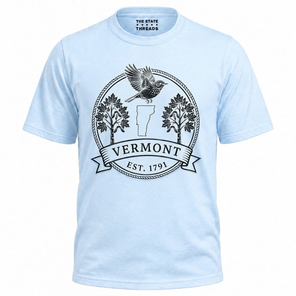 Vermont Hermit Thrush Sugar Maple State Emblem Shirt