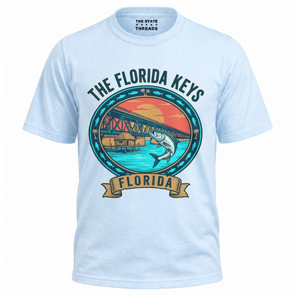 The Florida Keys Tarpon Bridge Vintage Fishing Shirt