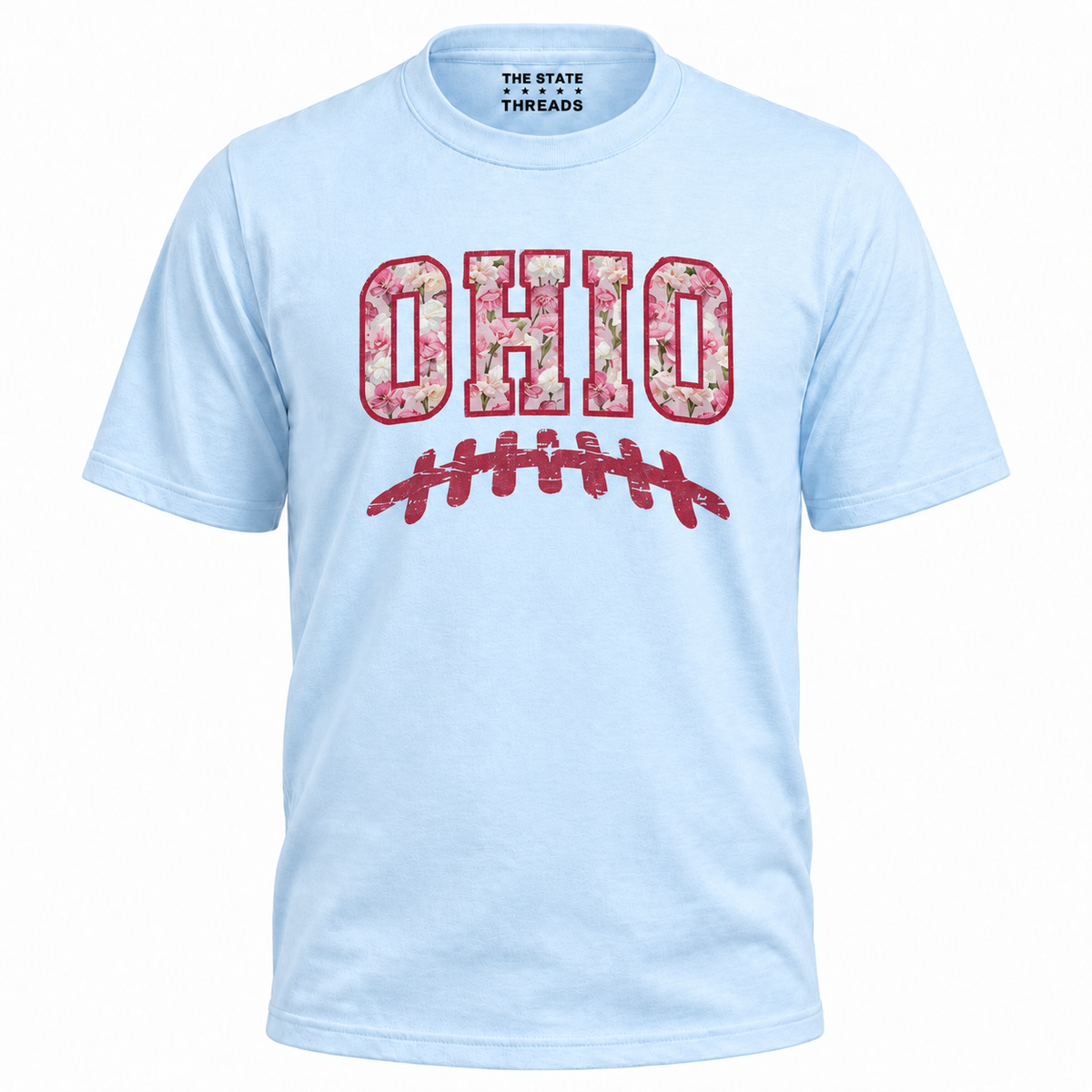 Ohio Carnation Floral Football Game Day Red Shirt