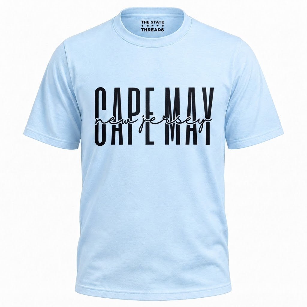 New Jersey Cape May Modern Typography Cursive Shirt