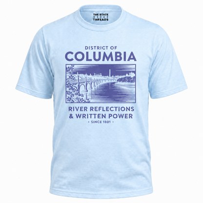 District of Columbia River Reflections Potomac Bridge Vintage Shirt