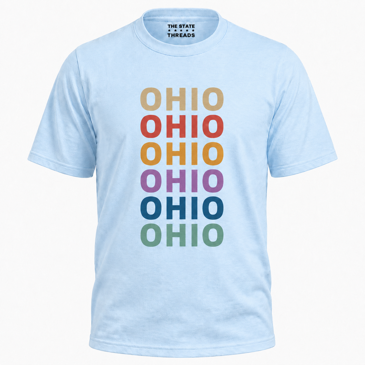 Retro Ohio Colorful Stacked Typography State Shirt
