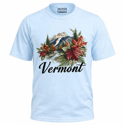 Vermont Autumn Leaves Scenic Mountains Forest Vintage Shirt