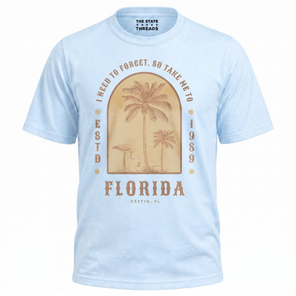 Florida Take Me To Destin Flamingo Palm Trees Shirt