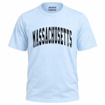 Massachusetts Distressed Vintage Block Letters Shirt