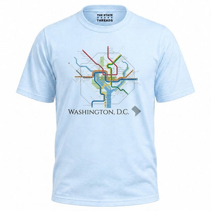 Washington DC Metro Map Transit Minimalist Shirt