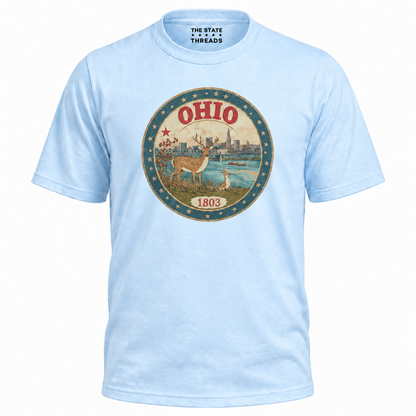 Ohio 1803 Wildlife Deer Scenic River Skyline Shirt