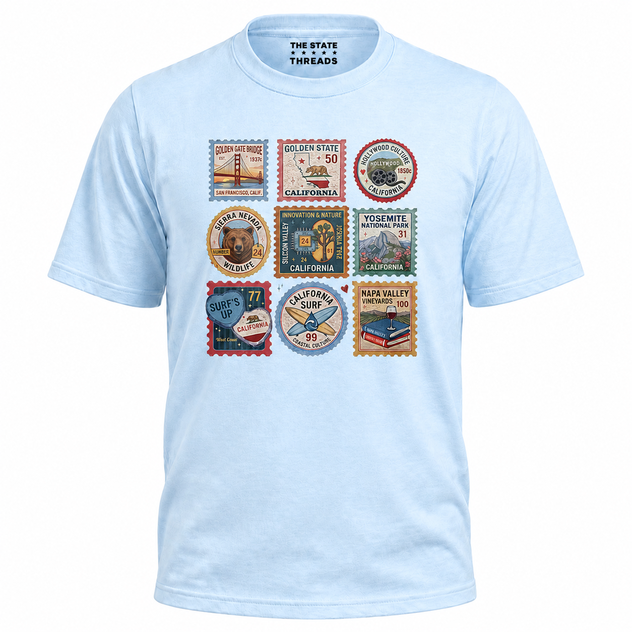 California Retro Stamp Travel State Pride Shirt