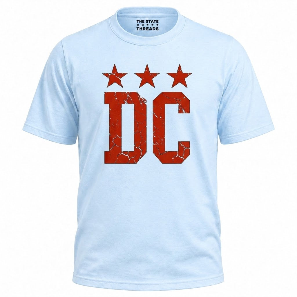 Washington DC Retro Distressed Star Flag Shirt