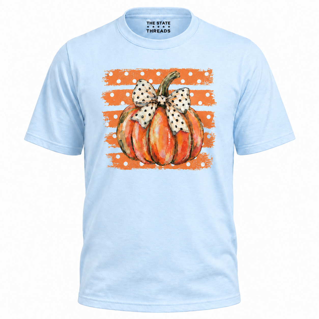 America Autumn Preppy Polka Dot Pumpkin Shirt