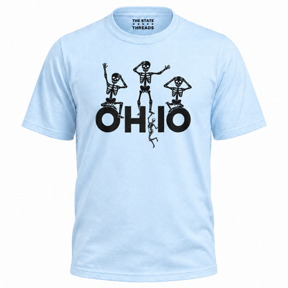 Ohio Dancing Skeleton Spooky Halloween Game Day Shirt