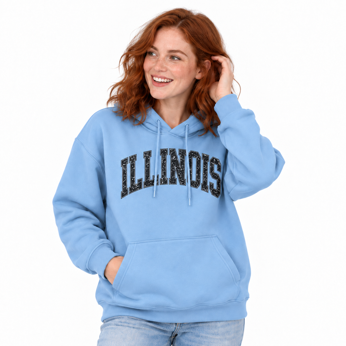 Illinois Varsity Arch Distressed Hoodie