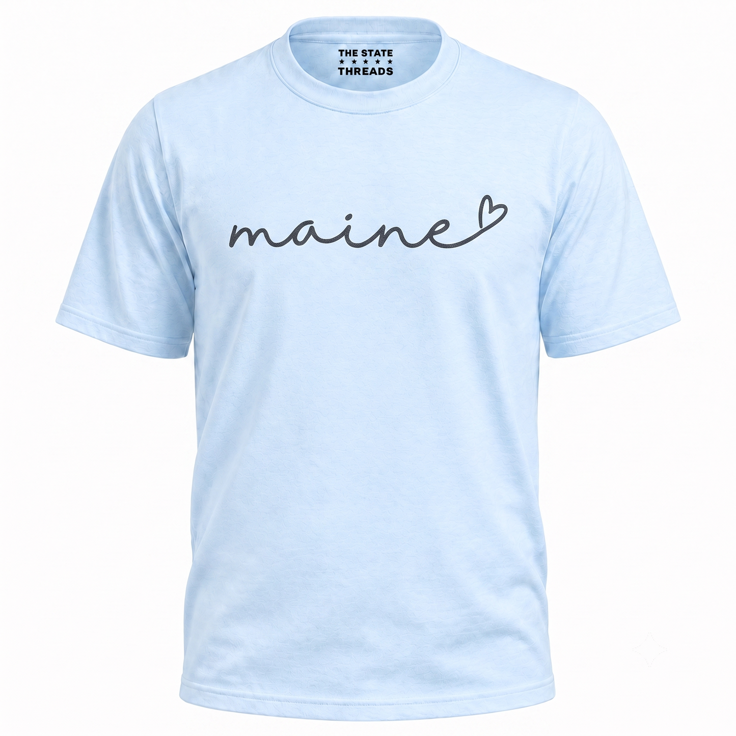 Maine Cursive Script Heart State Pride Shirt