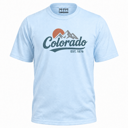 Colorado Rocky Mountain Retro Sunset Est 1876 Shirt